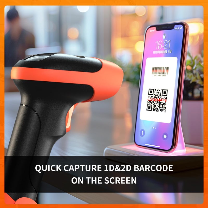 NetumScan Handheld USB Barcode Scanner Reader for Computers, Handheld Wired Automatic 1D 2D Image QR Bar Code Scanners for Mobile Payment, Store, Supermarket, Warehouse - Image 5